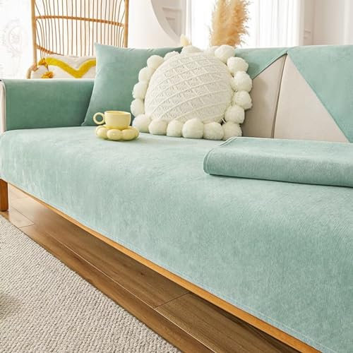 BohrenCL Chenille Sofabezug, Wasserdicht Sofa Überzug, Sofaschoner rutschfest, Couchbezug l Form, Non Slip Sofa Cover, Sofaschutz Couchschoner Katze/Hunde