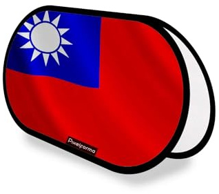 Supporto pubblicitario ovale Bandiera della Repubblica di Cina 70x120cm