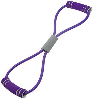 HERCHR Bande de Résistance en Forme de 8, Bande d'exercice pour Dos Corde Élastique Fitness pour Étirements des Bras des Épaules et des Jambes Yoga Pilates Entraînement à la Corde de Traction