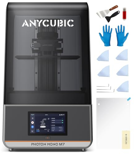 ANYCUBIC 14k Resin 3D Printer Photon Mono M7, 150mm/h High Speed Printing, Upgraded COB Source System and Intelligent Detection, 8.78x4.96x9.06 inches Printing Size