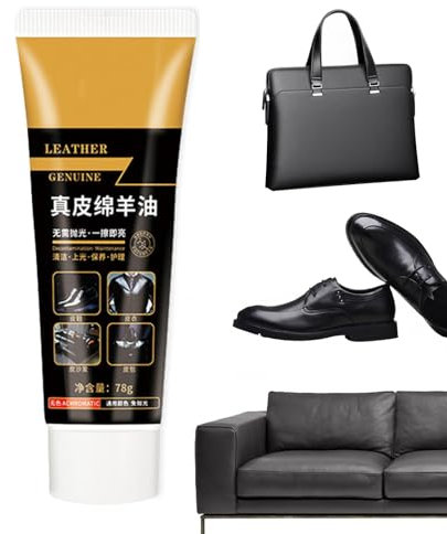 Aceite para cuero de oveja,Aceite para el cuidado del cuero, Protector de aceite de oveja de cuero de 78 g, Acondicionador de cuero, aceite de oveja para pulir cuero, limpiador de cuero, reparación de