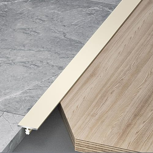 Raouoae Übergangsprofil 3 Stück 100cm T-Profil Übergangsschiene Boden/Teppich Laminat Übergangsleiste Flach Ausgleichsprofil Nahtdeckprofil Für Verbinden Von Bodenspalten(Kakaomilch,Breite: 6mm)