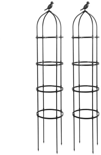 Kznifmk Rete di per piante rampicanti, traliccio da giardino, supporto per piante rampicanti, supporto per fiori, torre per piante, 2 pezzi (A)