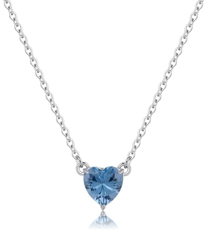 S'Agapõ Collana Girocollo Donna, Collana Donna in Acciaio e Zirconi con Simbolo Cuore | Collezione Dazzly - SDZ59