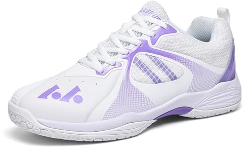 ZHENSI Badmintonschuhe Damen, Volleyball- Und Squashschuhe Leichte rutschfeste Hallen- Und Outdoor-Schuhe,Lila,40 EU