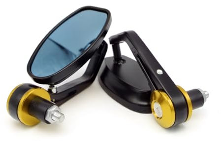Universelle 7/8 22 mm Motorrad -Heckansicht der Griffspiegel for S100 0r F700GS R1150R K1200R F 900 R R 18(Gold)