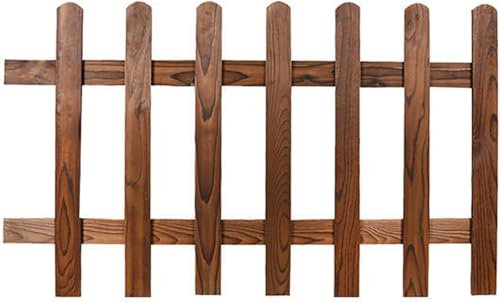 Panel de madera para valla de jardín para bordes de césped y parterres, color marrón rústico, 35 x 100 cm