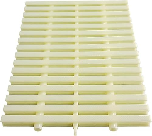 Rejilla de plástico para piscinas Rejilla de drenaje for piscina, empalmable, for canalón, filtro, empalme de alcantarillado, fregadero (ancho 30 cm, 5 unidades), color beige Cubierta de piscina de co
