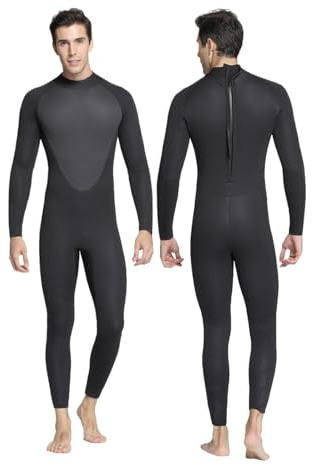 ZUGLQYSX Tauchanzug Neoprenanzug 5MM Langarm Neopren Herren Einteiliger Badeanzug Speerfischen Unterwasser Jagd Tauchen Anzug FüR Schnorcheln, Tauchen, Schwimmen, Surfen(L)