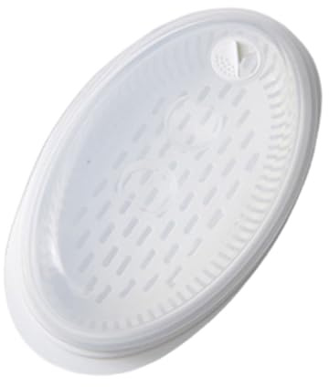 Zymoplas Cesta de vapor para cocinar verduras al vapor en microondas, de pescado al con cubierta, conducción rápida calor PP