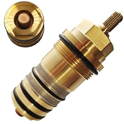 94282000 Unità di controllo della temperatura in ottone, cartuccia termostatica per doccia in ottone, 3/4, adatta per doccia Hansgrohe Ecostat, termostato per vasca a 2/3 fori, per miscelatore