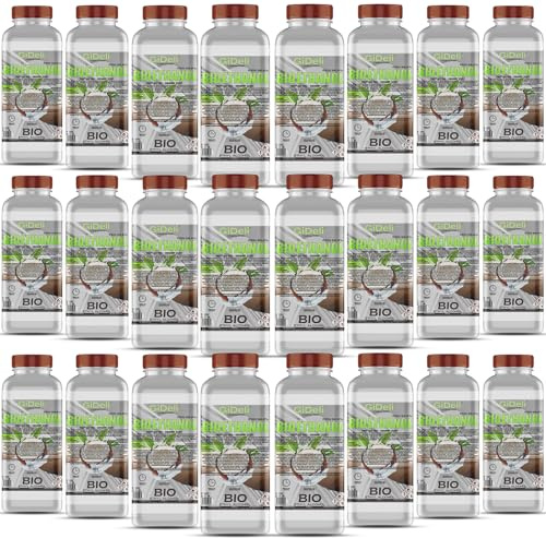 GiDeli Bioetanolo 24 x 1 l profumo di cocco 96,6% etanolo per camini interni ed esterni, senza fumo e fuliggine, da mais e barbabietola da zucchero