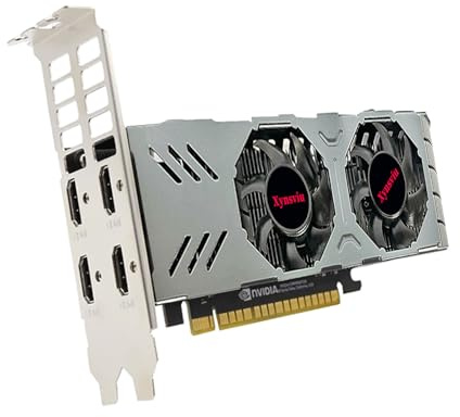 Xynsviu GeForce GT 740 Graphics Card, 2GB GDDR5,GPU PC 4 HDMI Ports, 128 Bit DirectX 12, PCI Express X16 3.0, Multi Monitor Support Low Profile Video Card (GT740 2G 4HDMI)