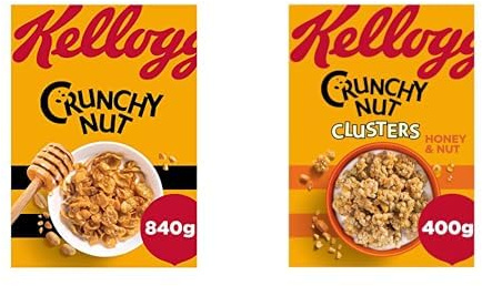 Crunchy Nut (Big Breakfast Cereal 840g & Honey and Nut Clusters 400g)