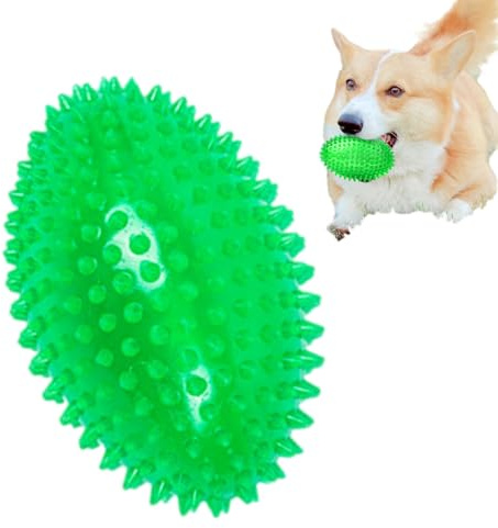 Stachelige Hundebälle zum Zahnen – unzerstörbares Hundespielzeug, schwimmendes Hundespielzeug, stacheliger Ball zum Zahnen, aggressive Kauer, weit mittelgroße und große Hunde, Hundespielzeug