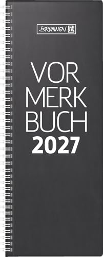 BRUNNEN Vormerkbuch Mod. 784 2027 | 108×297 mm, Kunststoff, schwarz