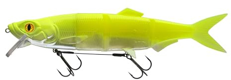DAIWA Prorex Hybrid Swimbait 250, Wobbler ibrido, 25 cm, verde lime perla, galleggiante, pesca a media profondità, 15425-032