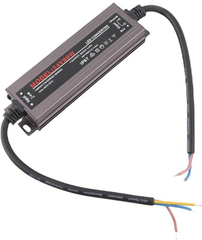 ZAICOLER Fuente de Alimentación LED Ultrafina Resistente Al Agua para Alta Durabilidad y Eficiencia, Fuente de Alimentación Conmutada de 80 W para Instalación de Iluminación Exterior (DC24V)