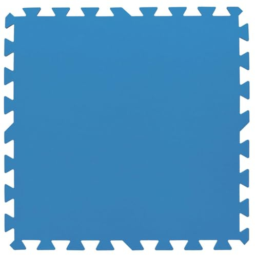 Bestway 14352 Tappeto protezione per il fondo della piscina, Grigio, 50 x 50 x 0.2 cm, Set di 9