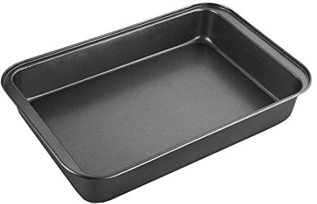 EUROXANTY Bandeja de horno | Bandeja de horno antiadherente | Bandeja de acero al carbono | Fácil limpieza | Asados de carnes y pescados o lasañas y repostería | 37, 5 x 27, 5 cm