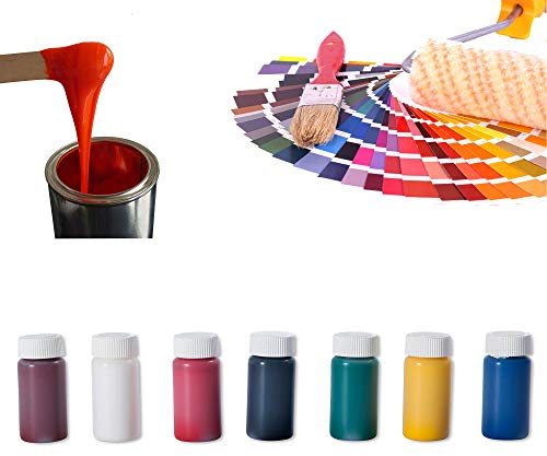 Epoxidharz Farbe Set 7 x 20g | Deckende Farbpaste für Giessharz | Einfärben von Epoxid-Harz | Rivertable, Bastelarbeiten, Modellbau | BM-FPN-SET-01 Standardfarben