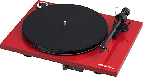 Pro-Ject Essential III HP Platine audio avec sortie casque (rouge)