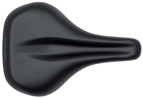 Ergon SC Core Prime Sattel | Schwarz/Grau | Damen Komfort Fahrradsitz | Cruiser Comfort Hybrid Bikes