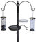 Selections Complete Metal Bird Feeding Station with 2 Feeders, Mealworm Tray and Water Dish