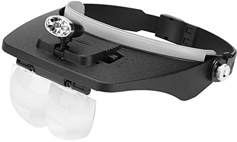 Fdit Headhand Lupenbrille mit LED-Licht Honey Bee Lupe Brille Lupe Spiegelglas Imkerei Lupe MEHRWEG VERPAKUNG
