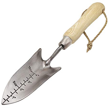 Enjoyer Gartenkelle, robust, polierter Edelstahl, Gartenwerkzeug, ergonomische Handschaufel zum Jäten, Umpflanzen und Graben in Gartenbeeten