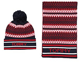 Tommy Hilfiger mens Scarf and Hat Cold Weather Accessories Gift Set