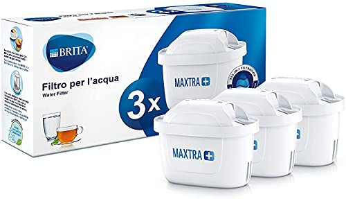 BRITA Maxtra + Wasserfilter-Kartuschen, Kühlschrank-Wasserfilter, 3 Stück, Weiß / Blaugrün