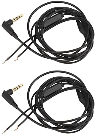 Annadue 2 Stück 3,5-mm-Stecker auf Blanken Draht, 3,5-mm-Klinkenstecker, Verlustfreier Soundanschluss, Audiokabel, Ersatz-DIY-Teil für die Reparatur von Kopfhörer-Kopfhörer-Headset-Kabeln, 1,2 M