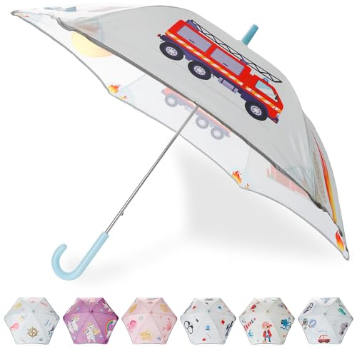 Sonia Originelli Kinder Regenschirm 89 cm Schirm mit Klemmschutz
