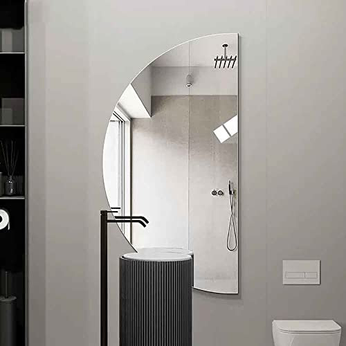 SOVOQUE Specchio Di Vanità Senza Cornice, Specchio Del Supporto Della Parete Della Mezza Luna, Specchio Decorativo Di Hd/a/40 * 80Cm