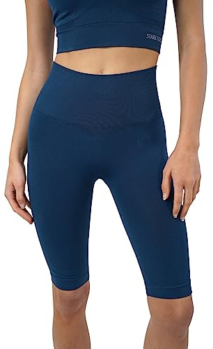 STARK SOUL Radler Shorts - High Waist für Damen - Marineblau, Größe M