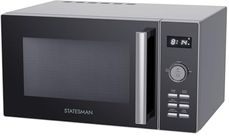 Statesman SKMC0925SS Digital Combination Microwave with Grill and Convection, 900 W, 25 Litre, Stainless Steel Interior,11 Power Levels, 10 Auto Cooking Programmes, 95 Minute Timer, Stainless Steel