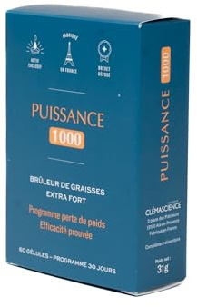 Programme Puissance 1000 plus 30 jours - Guide + complément Alimentaire Bien-Être - Adipomine, Fenugrec, Vitamines B12, B2, B3, B6 - 60 Gélules