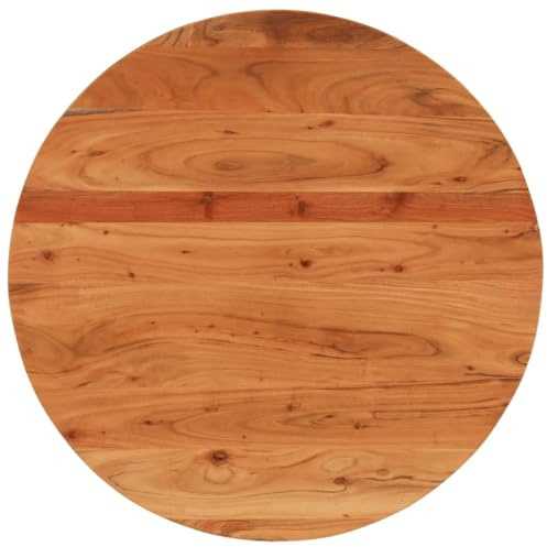 vidaXL Tischplatte Ø70x3,8 cm Rund Massivholz Akazie