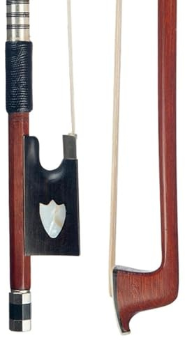 Professionella fiol stråke Gäller För 4/4 Fiddle Bow Brazilwood Bow Round Stick Ebony Inlay Well Balance Nybörjarbåge