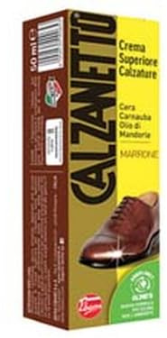 6PZ CREMA LUCIDA PER SCARPE MARRONE TUBETTO - ml.50