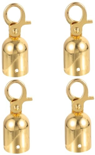 Hohopeti 4 Stücke Kordelstopper Endspitzen Metallseil Endverbinder Karabinerhaken Terrassenbeläge Seilbeschläge Für Außengeländer