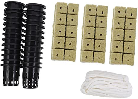 BESPORTBLE 1 Satz Hydrokultur-Ernährungs kit Keimglas-Kit Behälteretiketten Pflanzen-Tag abflussgarnitur hydroponisches anzuchtsystem Anzündkerzen aus Wolle Hydrokultur-Wollwürfel Baumwolle