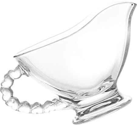 Ciieeo Glass Coffee Milk Jug Sauces Salad Dressings Dish Syrups Milk Cup Creamer Pitcher for Restaurant Condiment Bowls