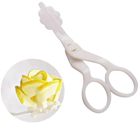 Cabilock Tortenschere aus Pp für Cremeblumen Transfer, Weiß, Leicht