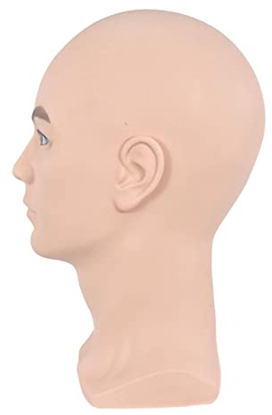 Vaguelly Mannequinkopf Halter Glatter Kunstkopf Perückenständer für Salon Zuhause Vielseitiger Kopfmodell Display für Hüte Brillen und Styling