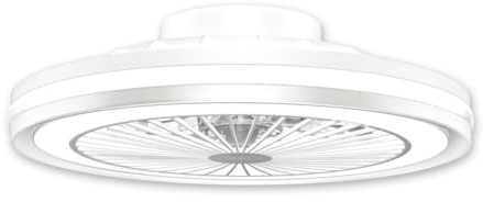 MeLiTec Deckenleuchte mit Ventilator DV06-1, Deckenlampe mit Ventilator, dimmbar, RGB-Lauflicht, natürlicher Wind, Timer und Nachtlicht, Fernbedienung, weiß