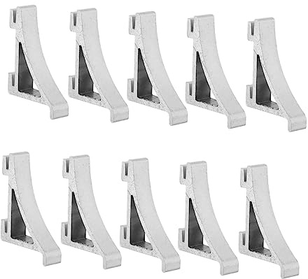 Alipis 10pcs Fridge Shelf Clips Aluminum Freezer Shelf Clip Hooks Easy to Install Refrigerator for Fixing Sturdy Support for Household Appliance Organisation