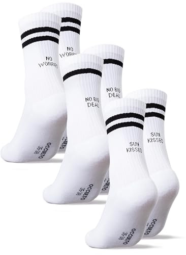 Occulto Damen & Herren Statement Tennis Socken 3er Pack (Modell: Leo) NoWorries 43-46