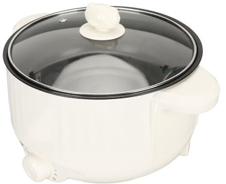 Yctze Pentola Elettrica da 800 w Pentola Multifunzione Antiaderente per Calda, Griglie, Frittura e Stufati, Portatile e (20 cm Plug 220v)